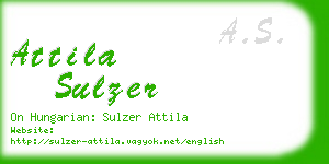 attila sulzer business card
